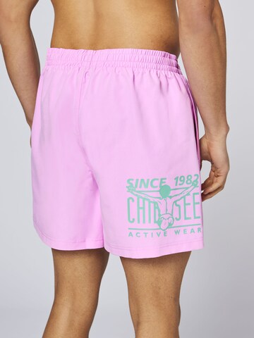 CHIEMSEE Athletic Swim Trunks in Purple