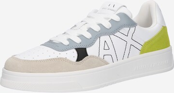 ARMANI EXCHANGE - Sapatilhas baixas em branco: frente