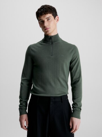 Pull-over Calvin Klein en vert : devant