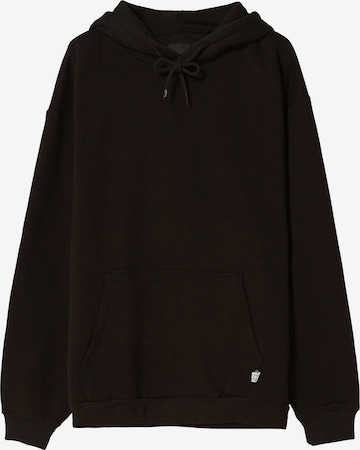 Bershka Sweatshirt in Black: front