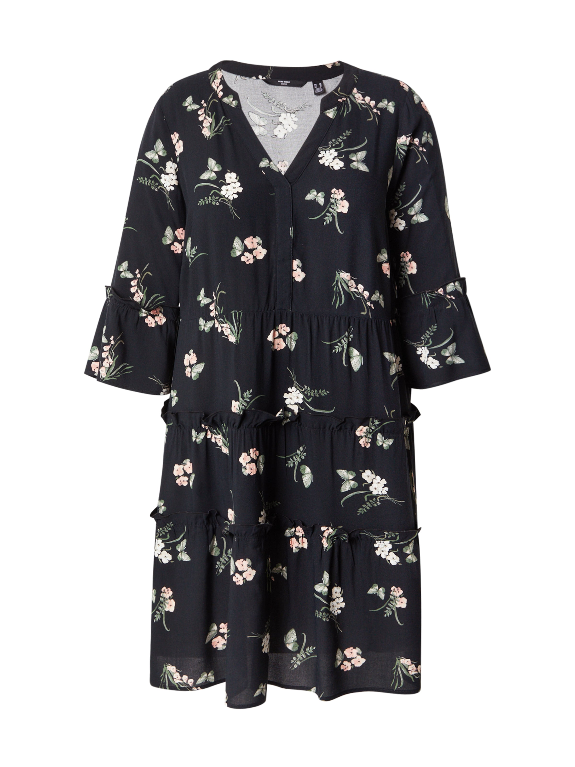 Vero Moda Curve Jurk &#x27;VMCEASY JOY&#x27; in Zwart: voorkant