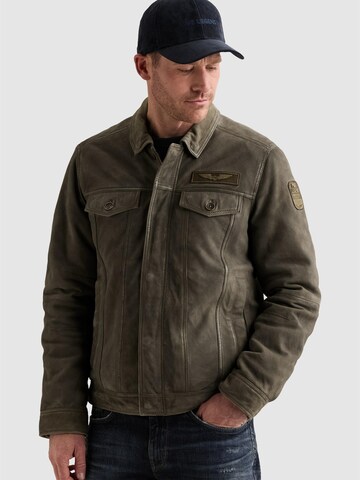 Giacca di mezza stagione 'Air Leather jacket' di PME Legend in verde
