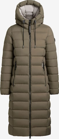 khujo Between-Seasons Coat 'Simmie' in Green: front