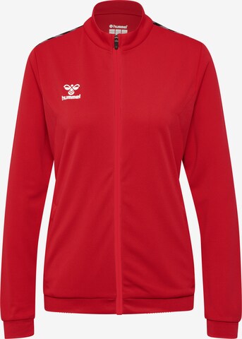 Hummel Sportief sweatvest 'AUTHENTIC' in Rood: voorkant