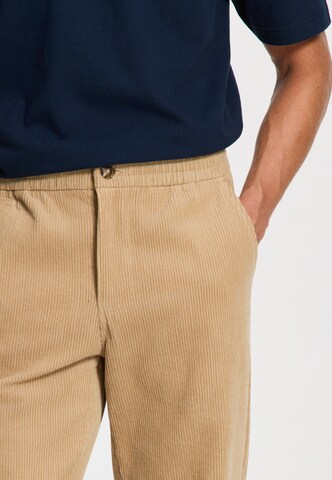 Shiwi Regular Broek 'Alan Corduroy' in Beige