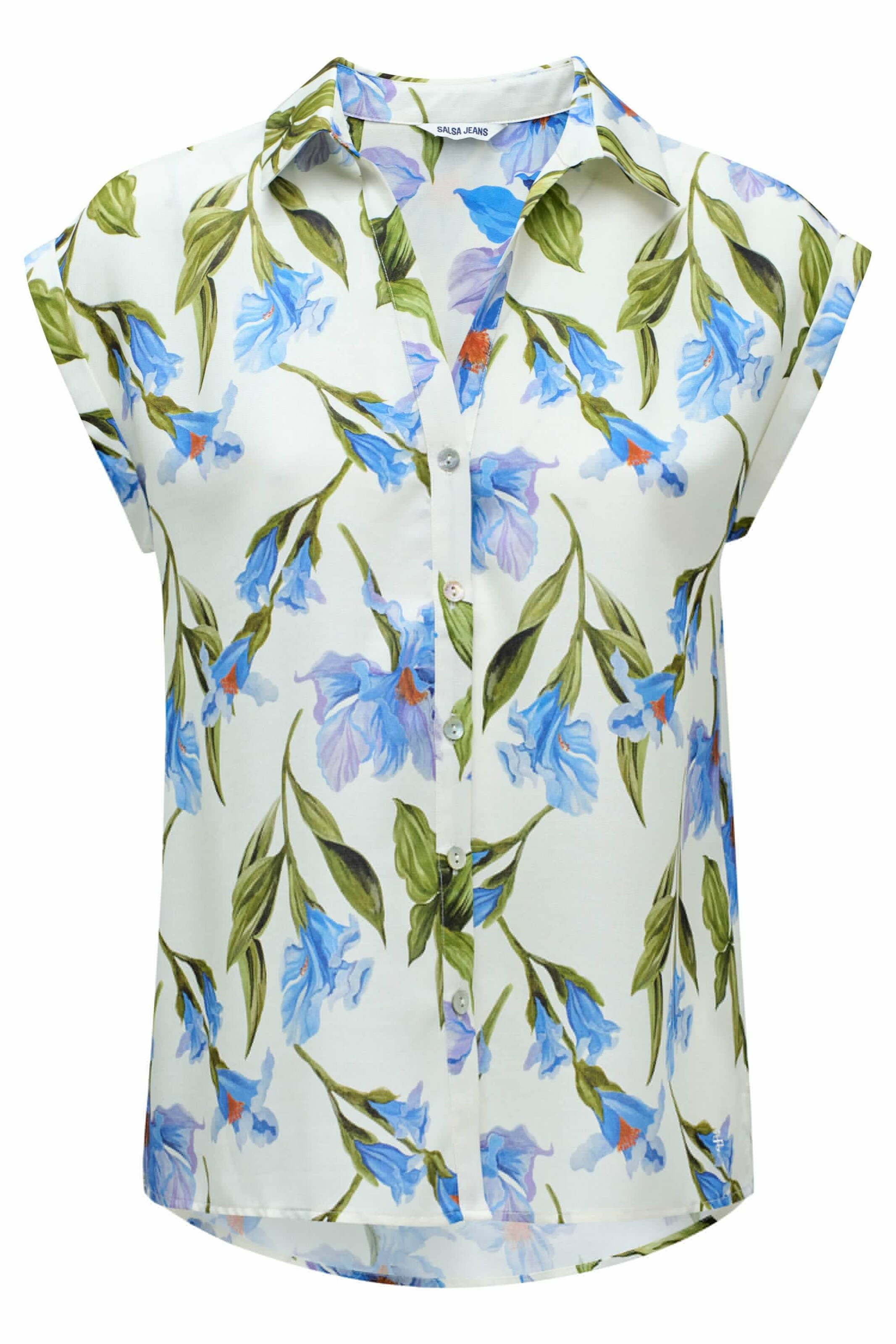 Salsa Jeans Blouse in Blauw: voorkant