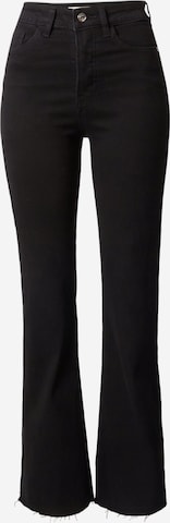 24COLOURS Flared Trousers in Black: front