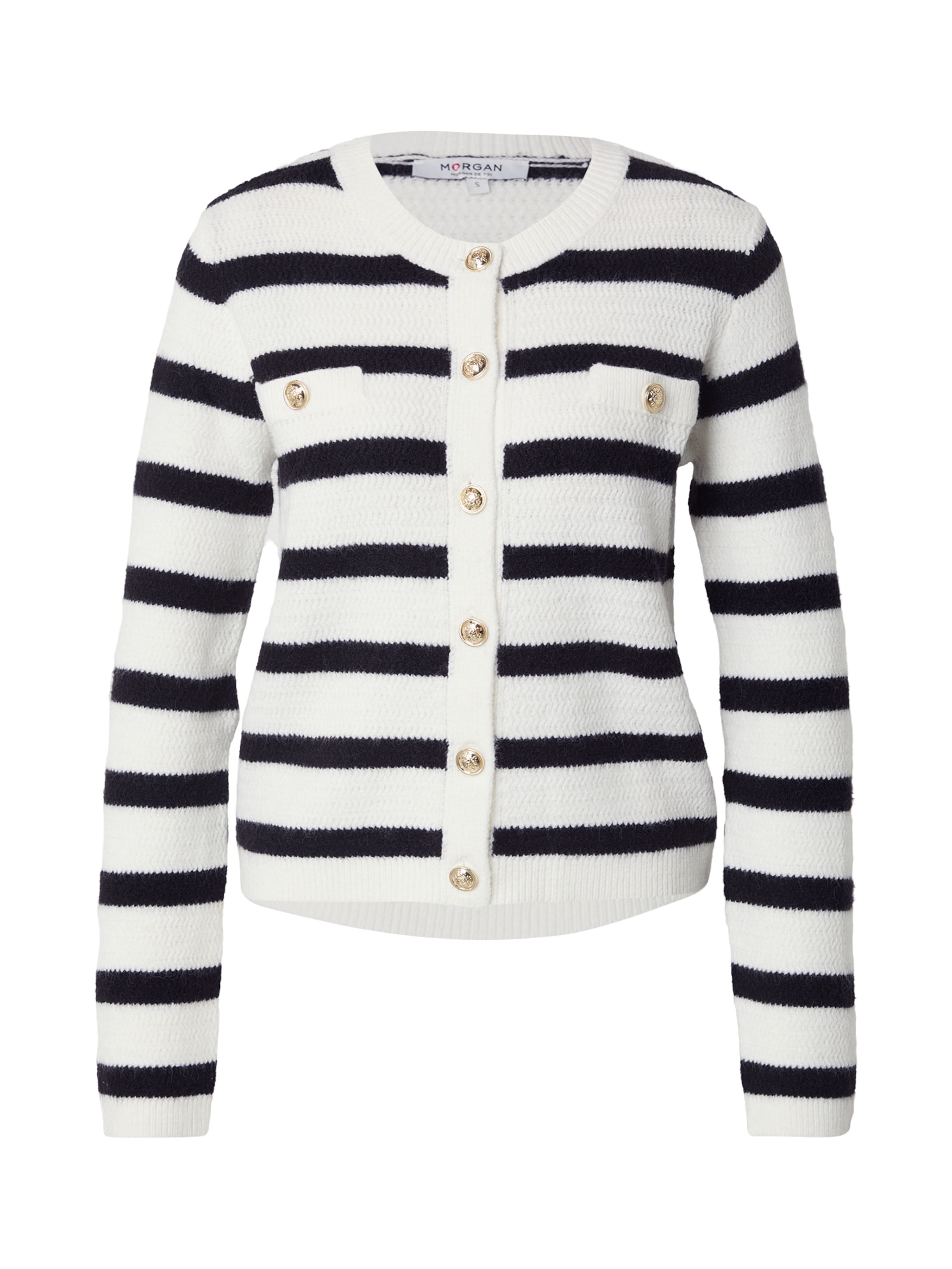 Morgan Πλεκτή ζακέτα σε λευκό: μπροστά