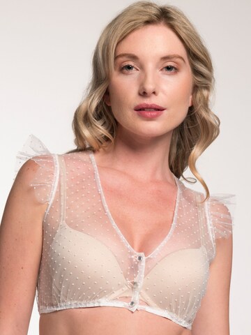 Blouse folklorique 'Genta' SPIETH & WENSKY en blanc : devant