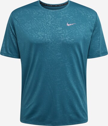 NIKE - Camiseta funcional 'Miler Run Division' en azul: frente