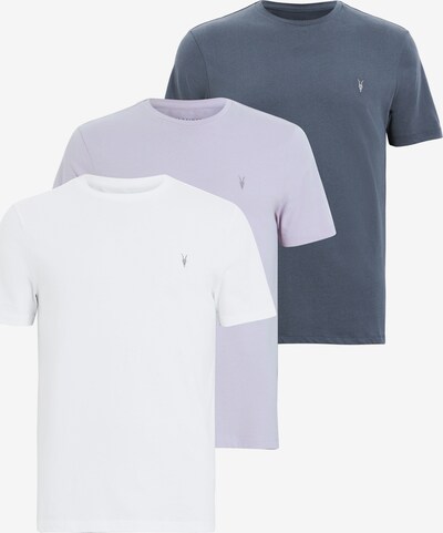 AllSaints T-Shirt 'BRACE' en bleu nuit / violet pastel / blanc, Vue avec produit