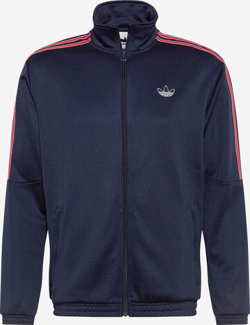 ADIDAS ORIGINALS Skinny Sweatjacke in Blau: predná strana