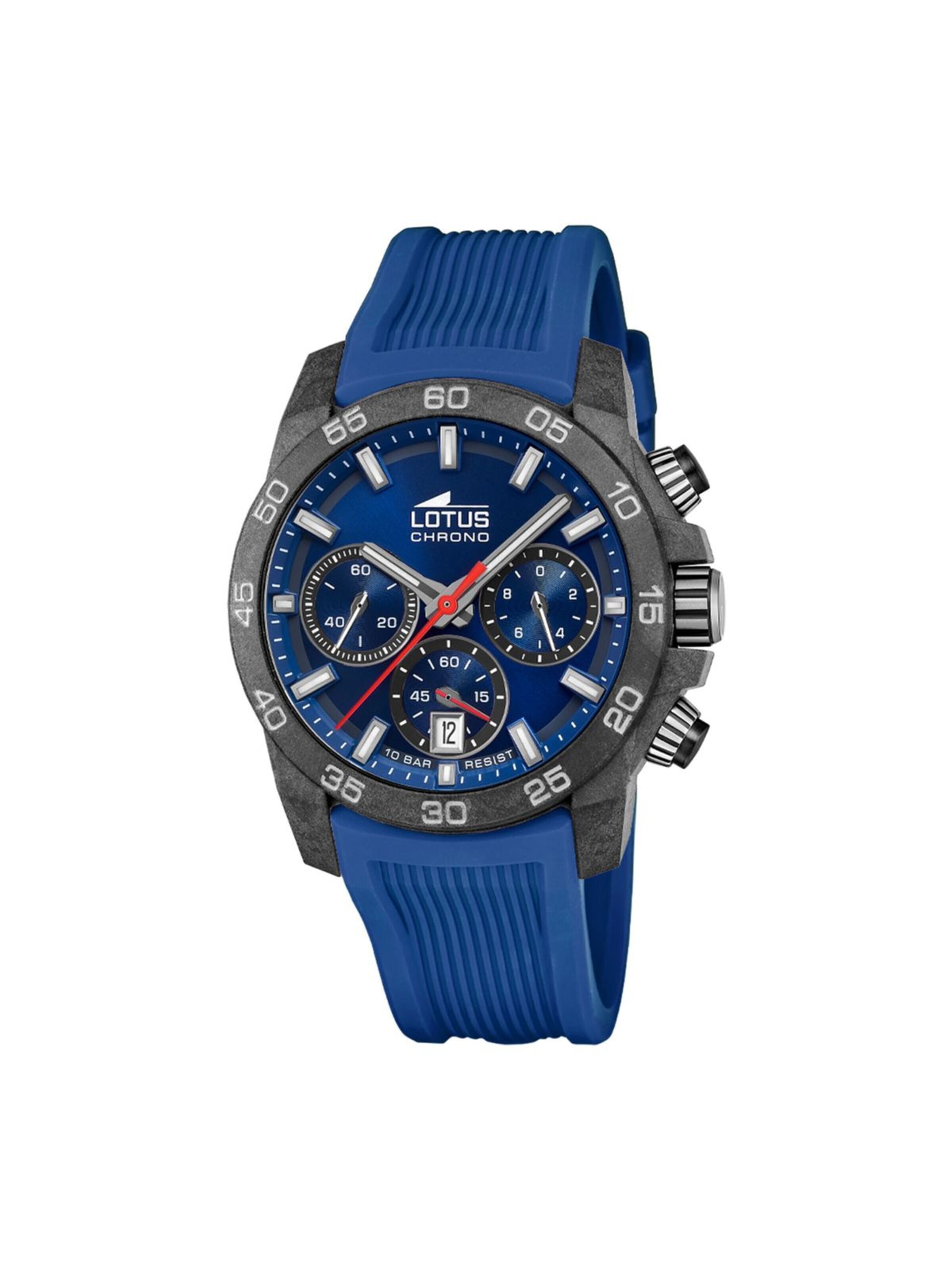 Lotus Analoog horloge in Blauw: voorkant