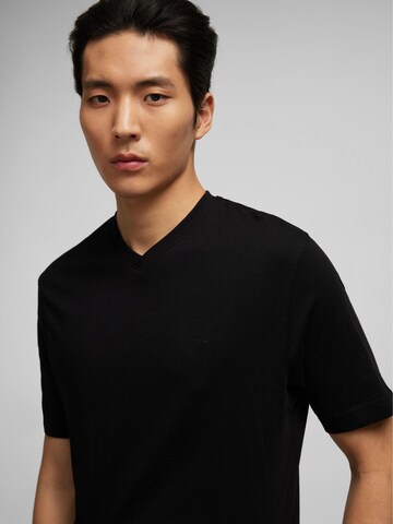 Daniel Hechter Shirt 'Daniel Hechter - Regular Fit -  Doppelpack Herren Kurzarm T-Shirt V-Neck/V-Ausschnitt (100902 76020)' in Black