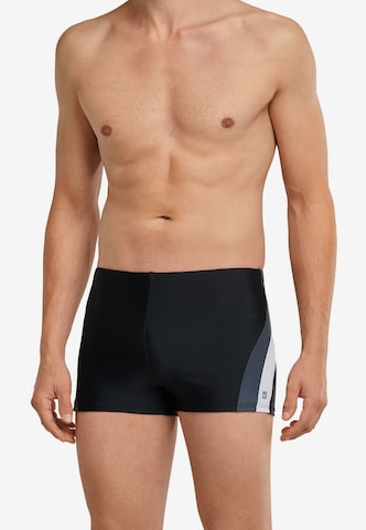 Maillot de bain 'Nautical Active' SCHIESSER en noir : devant