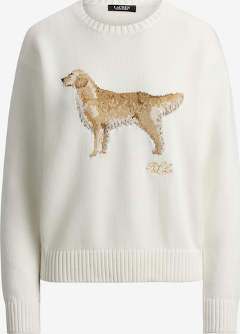 Lauren Ralph Lauren Πουλόβερ σε λευκό: μπροστά