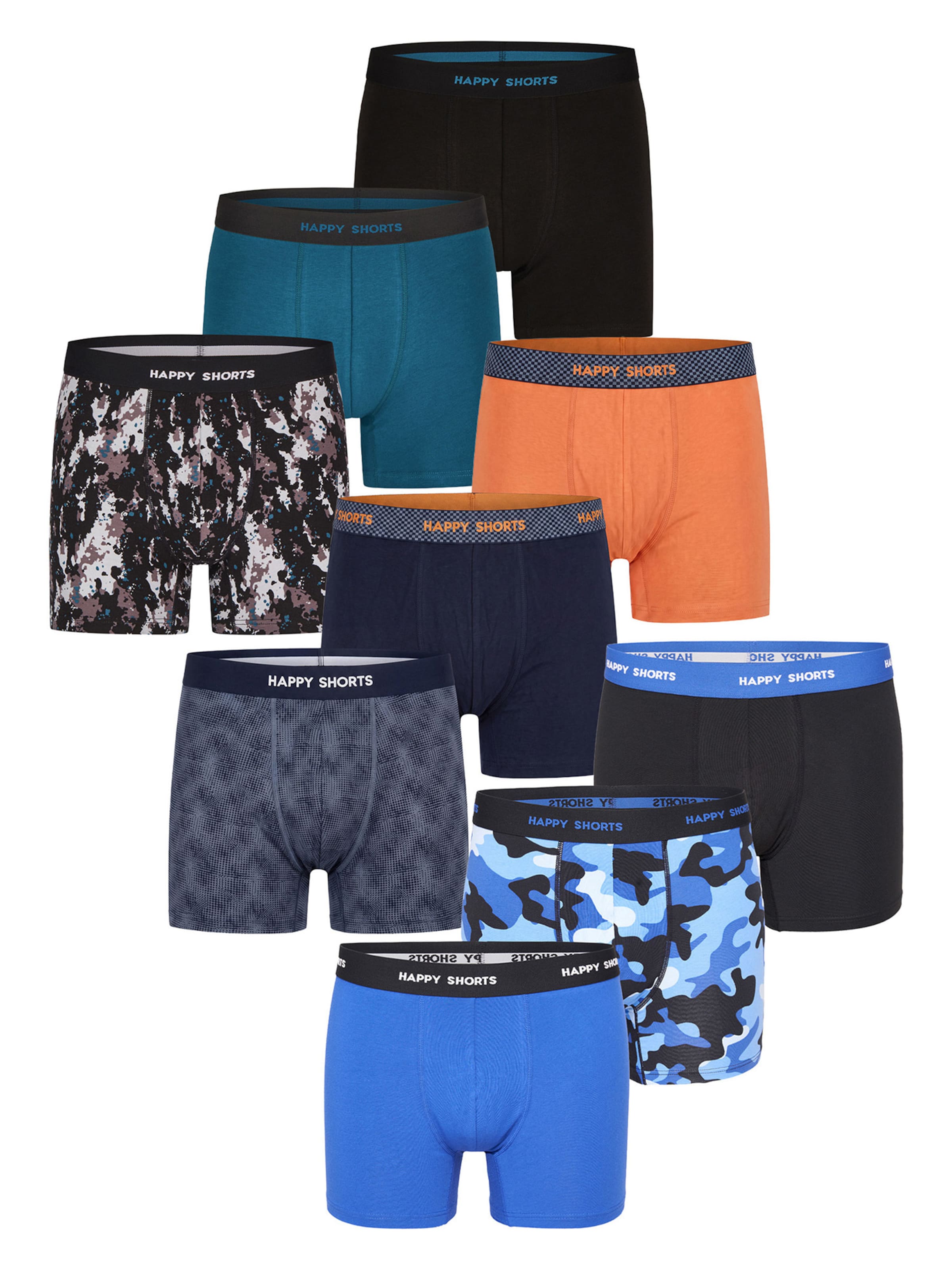 Happy Shorts - Boxers ' Jersey ' em azul: frente
