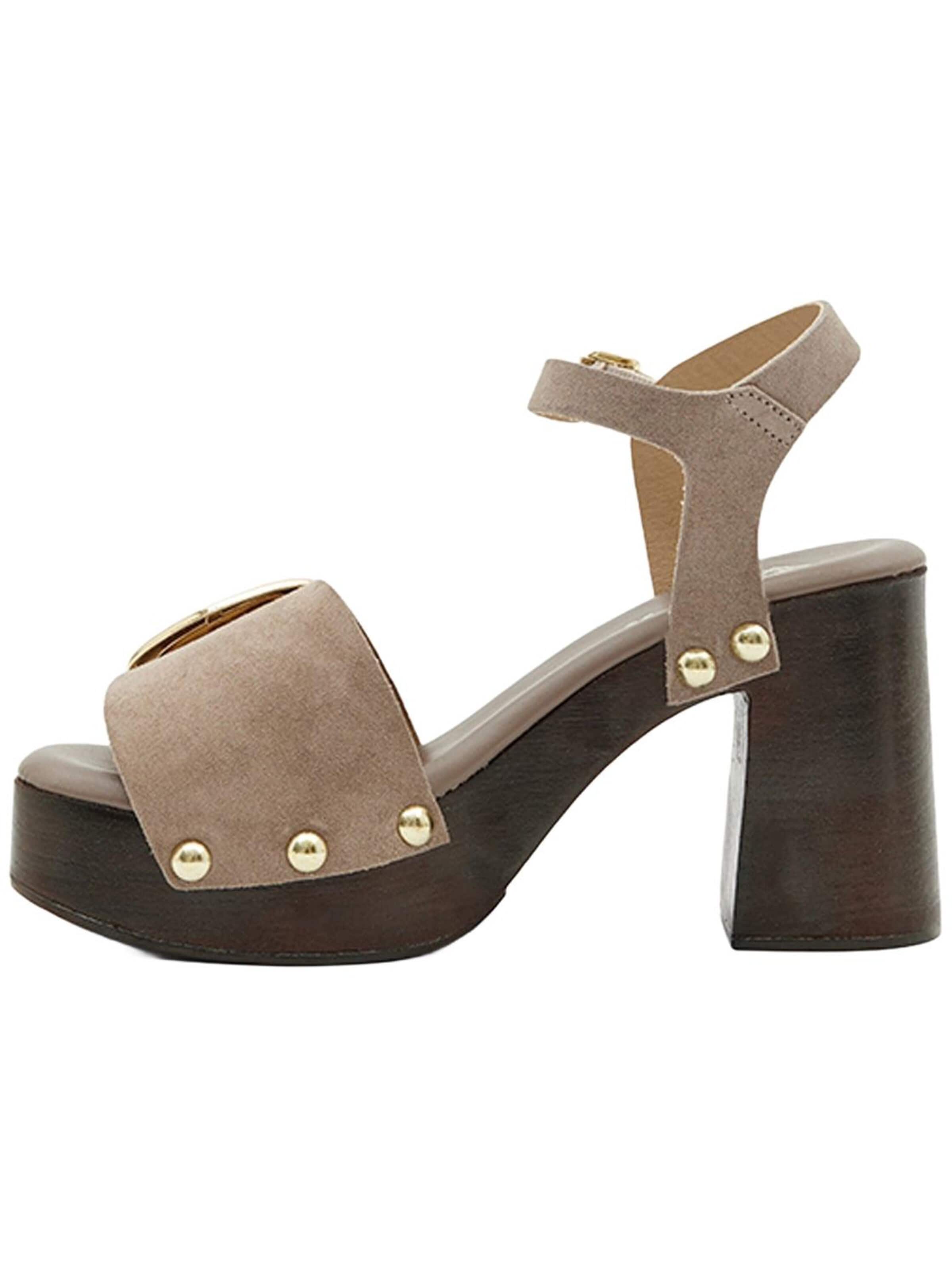 Desa Sandalen met riem 'Plateau-Sandalen' in Grijs