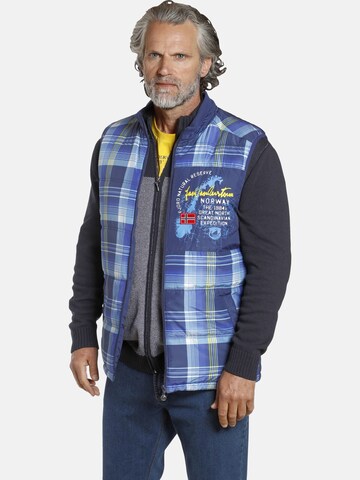 Jan Vanderstorm Bodywarmer 'Widar' in Blauw: voorkant