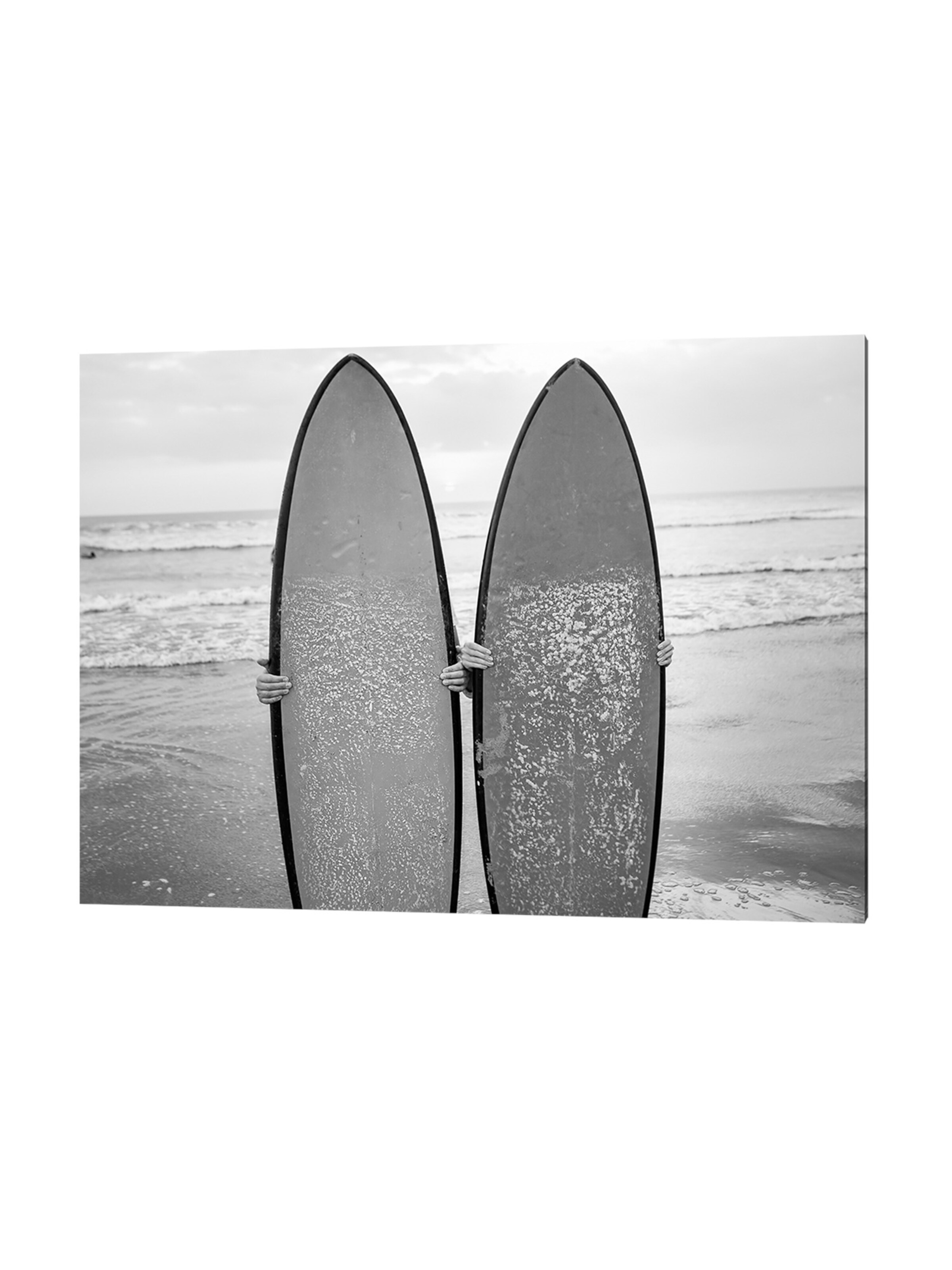 Liv Corday Bild  'Behind the Surfboards' in Grau: Vorderseite