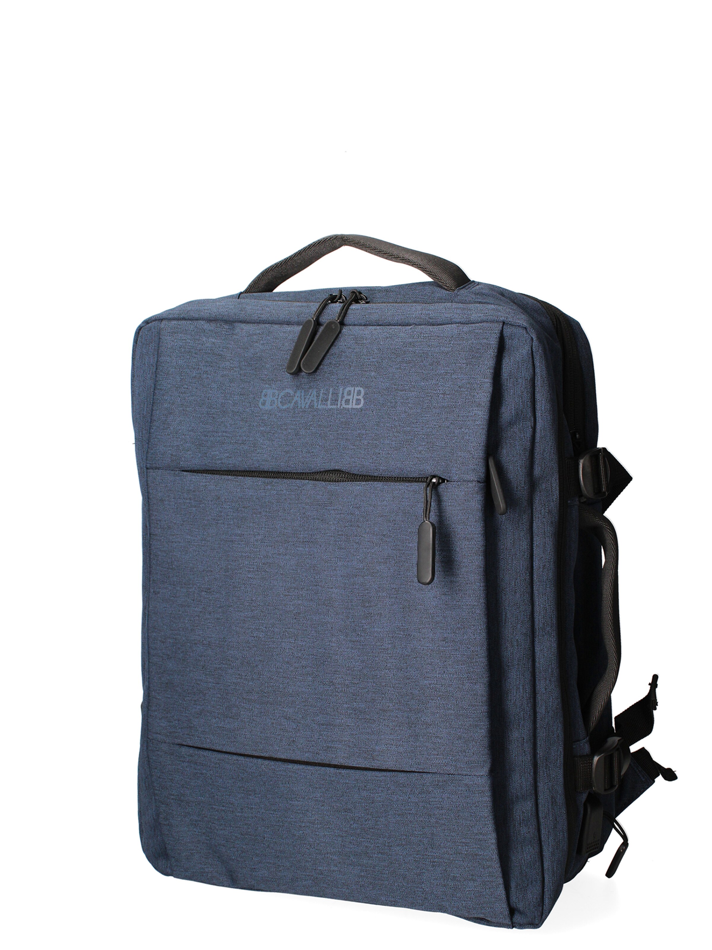 Zaino 'Zaino Unisex Nylon 100% con Zip e Tasche Multifunzionali - 30x42x16 cm' di B. Cavalli in blu