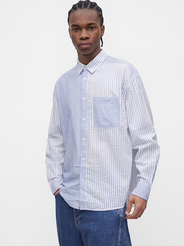 Pepe Jeans Comfort fit Button Up Shirt 'ROMA' in Blue