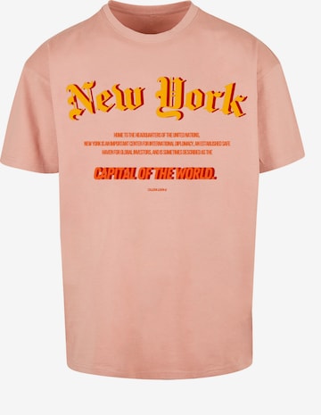 T-Shirt 'New York COTW' F4NT4STIC en rose : devant