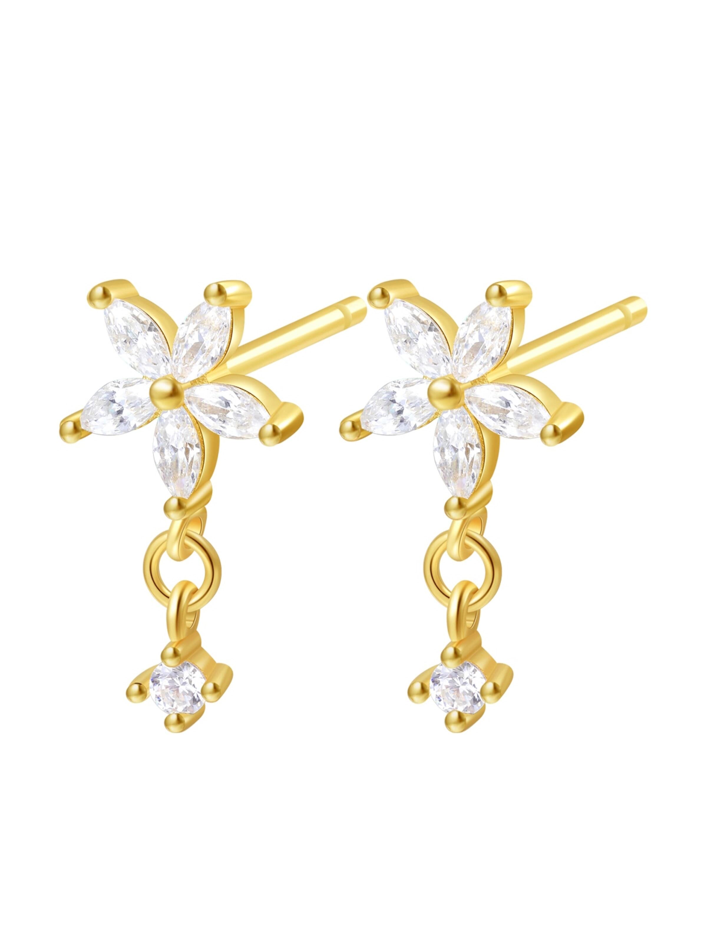 Hey Happiness Earrings 'Daisy Bloom' in Gold: front