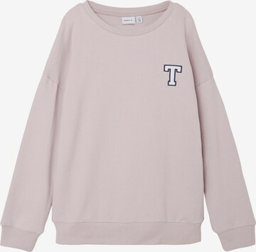 NAME IT - Sweatshirt 'KOLLEGE' em rosa: frente