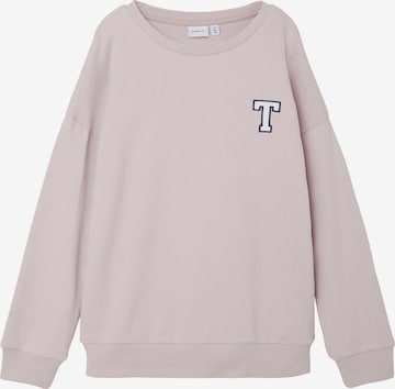 Sweat 'KOLLEGE' NAME IT en rose : devant