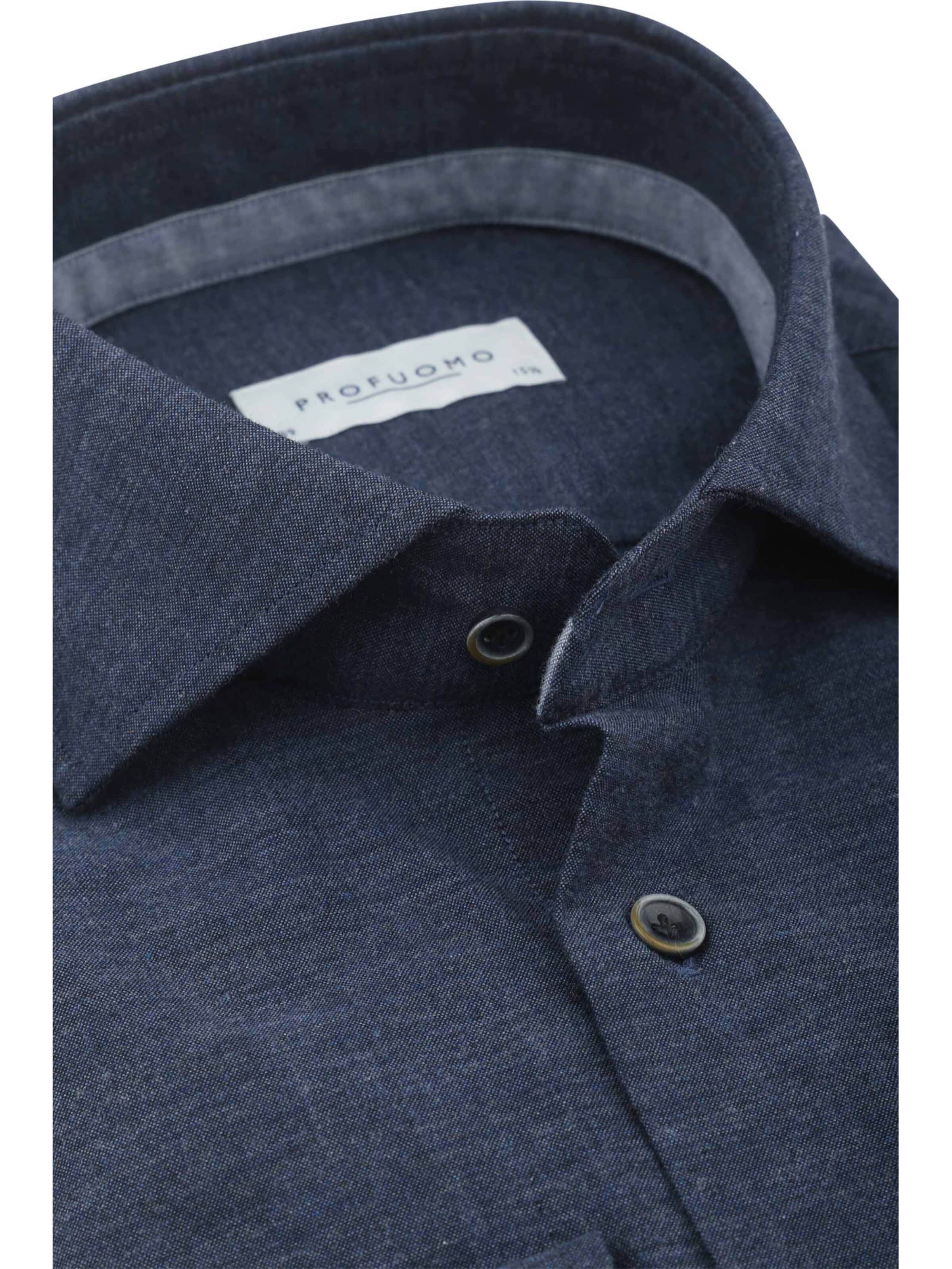 Profuomo Slim fit Button Up Shirt in Blue