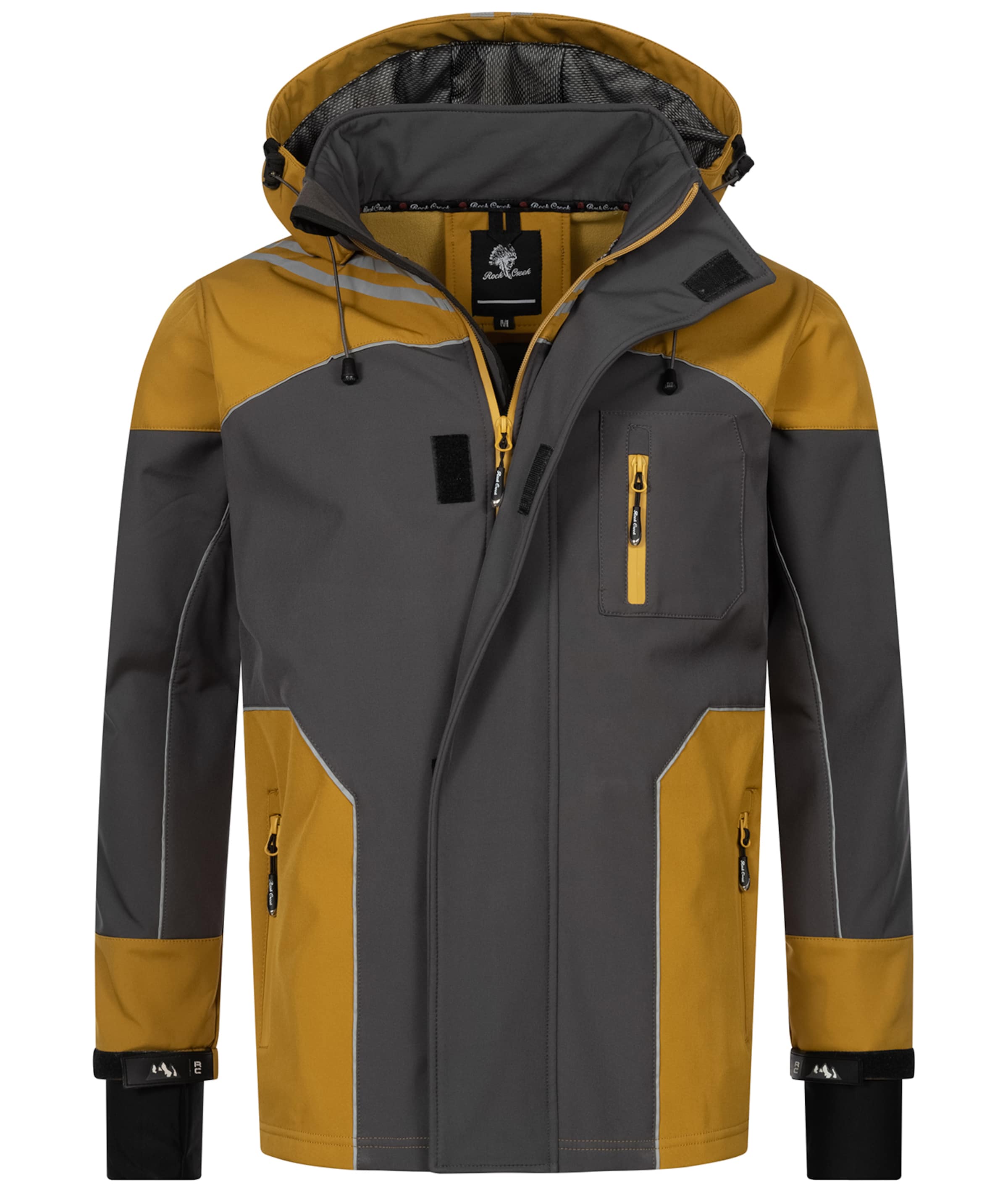Rock Creek Outdoorjacke in Grau: Vorderseite