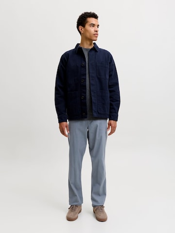 JACK & JONES Loosefit Lærredsbukser 'JPSTKane JJDave' i grå