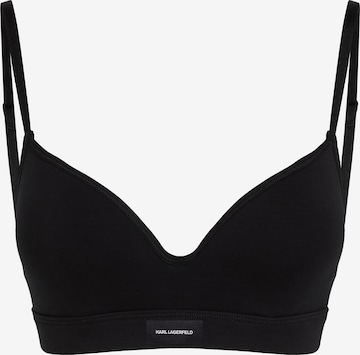 Karl LagerfeldT-shirt Grudnjak 'ESSENTIAL' - crna boja: prednji dio