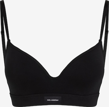 T-shirt Reggiseno 'ESSENTIAL' di Karl Lagerfeld in nero: frontale