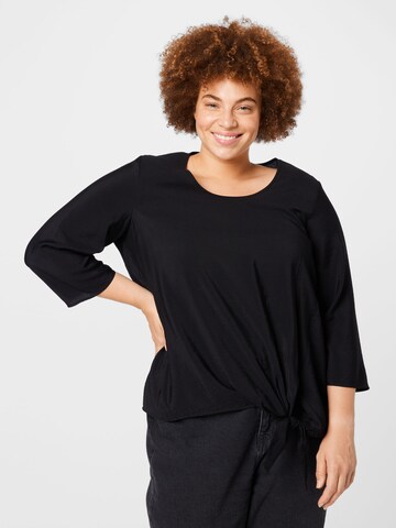 SAMOON Blouse in Zwart: voorkant