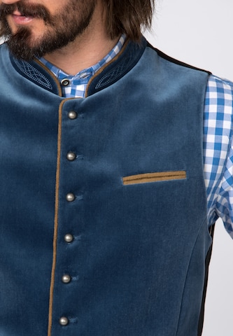 STOCKERPOINT Traditional vest 'Ricardo' in Blue