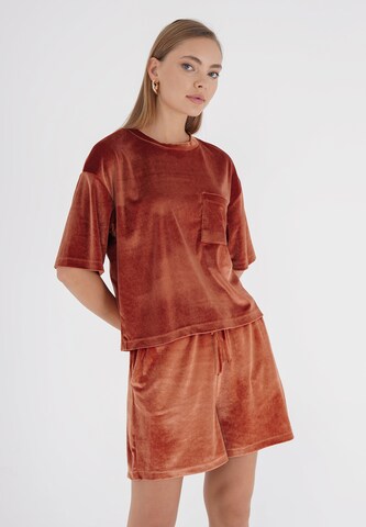 FRESHLIONS Regular Broek in Rood: voorkant