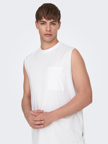 Only & Sons - Camiseta 'Fred' en blanco