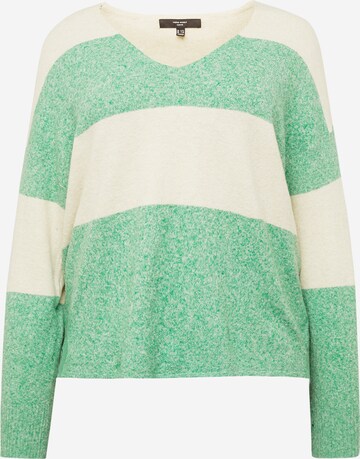 Vero Moda Curve Sweter 'DOFFY' w kolorze zielony: przód