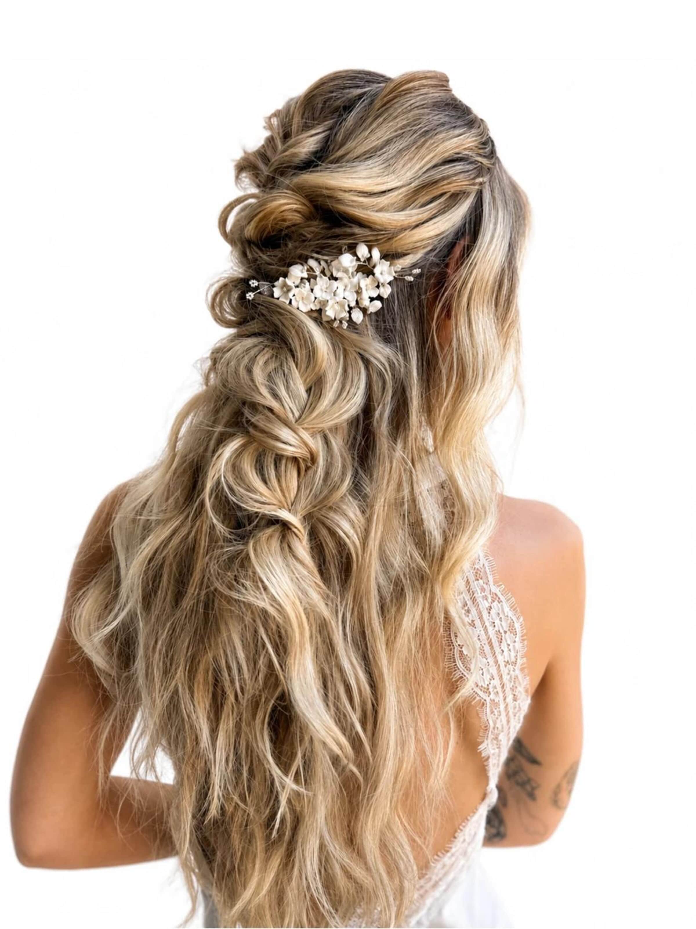 Sally Jane Bridal - Joyería para el pelo 'Lizzie Hairclip Silver' en plata