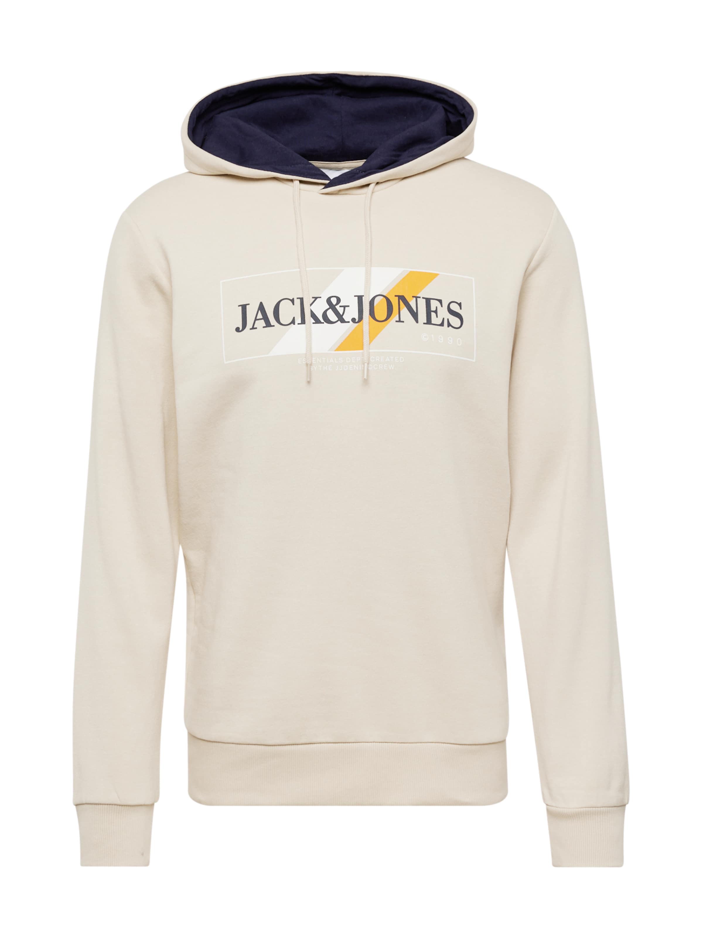 Sweat-shirt 'JJLoof' JACK & JONES en beige : devant