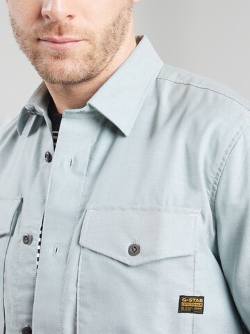 G-STAR Slim Fit Hemd 'Marine' in Grau