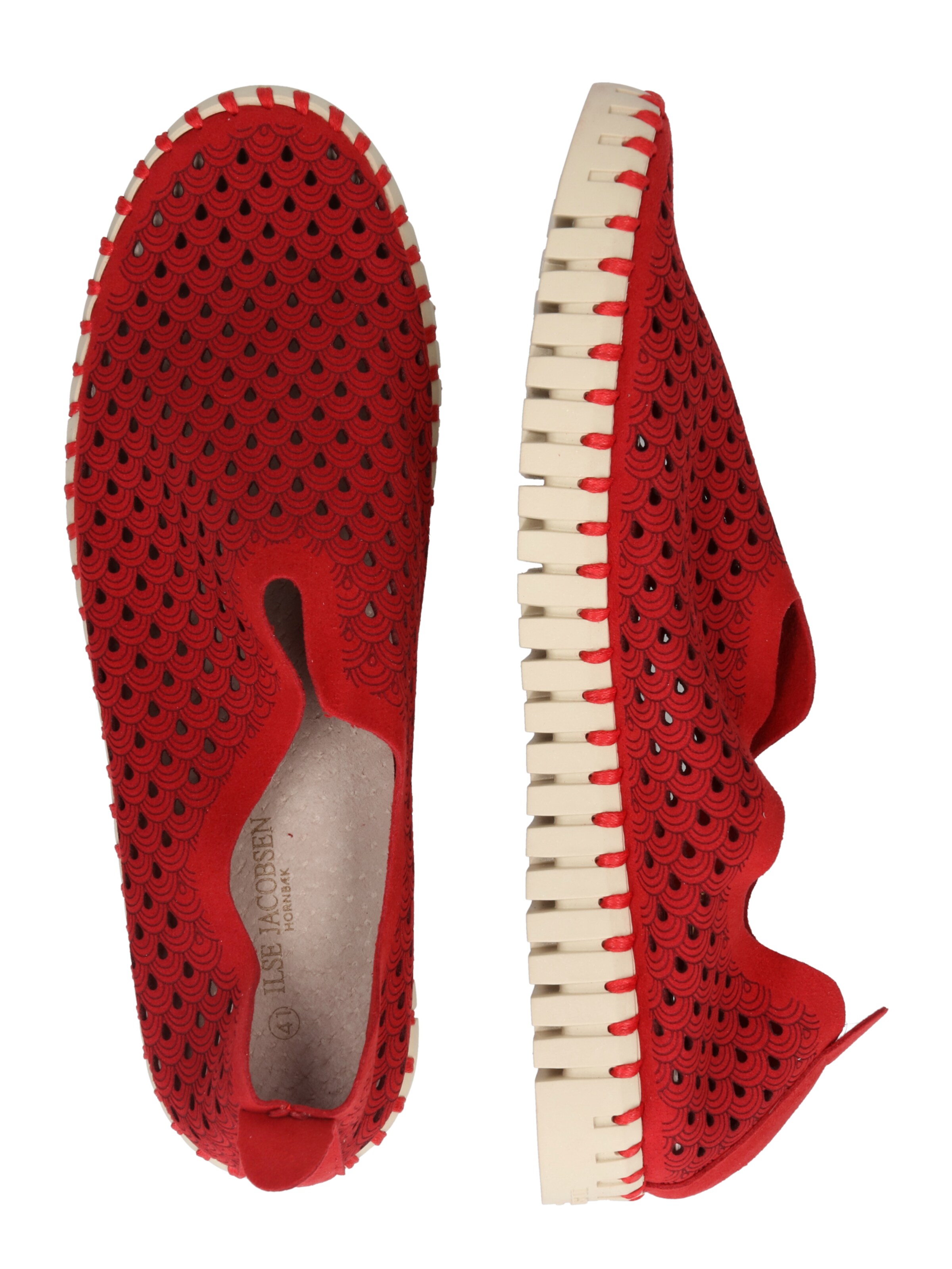 ILSE JACOBSEN Slip-Ons 'Tulip3275' in Red