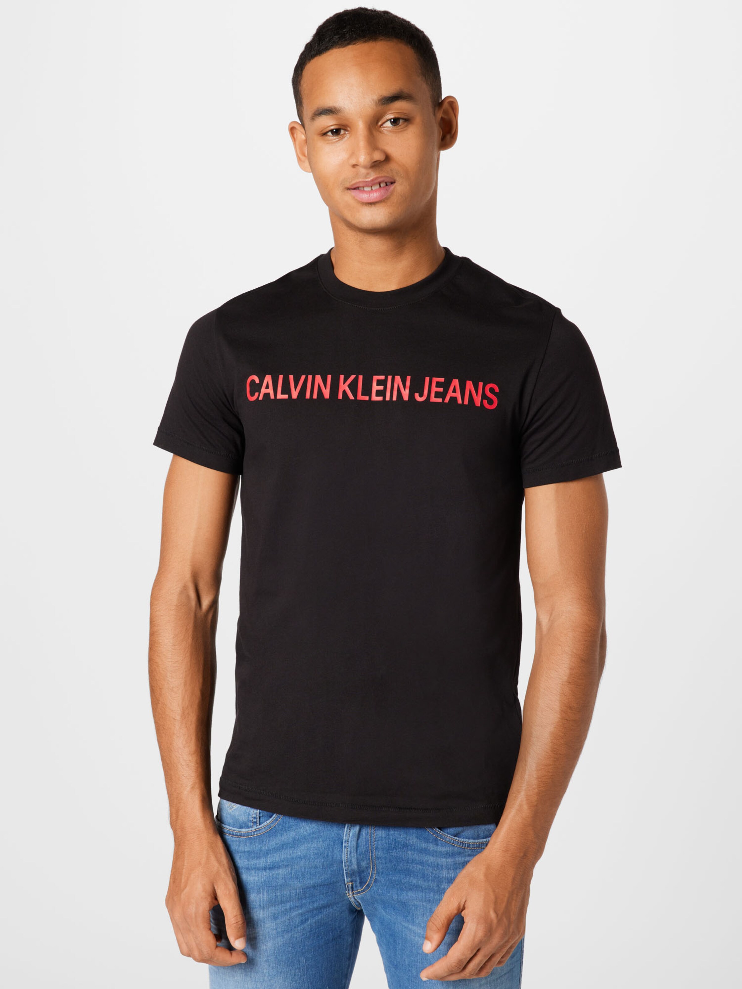 calvin klein plain black t shirt