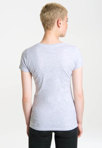 LOGOSHIRT Shirt 'Smiley Face' in Grey