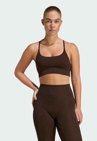 ADIDAS PERFORMANCE Bustier Sport bh 'All Me' in Bruin: voorkant