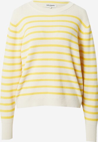 Pull-over 'Swan' Lollys Laundry en jaune : devant