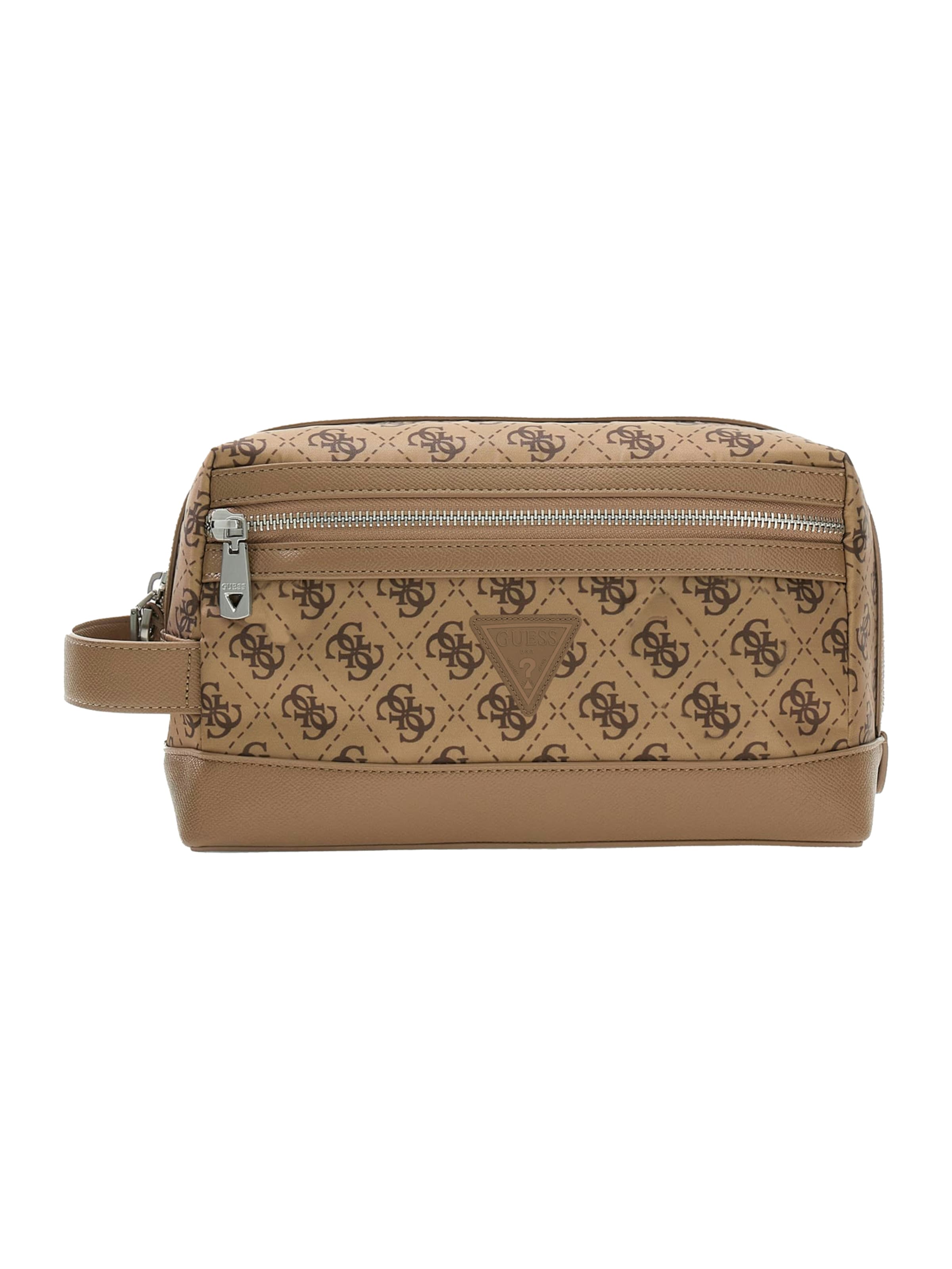 GUESS Toilettilaukku 'BERLIN' värissä beige: etupuoli