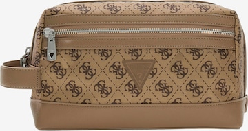 GUESS Toilettilaukku 'BERLIN' värissä beige: etupuoli